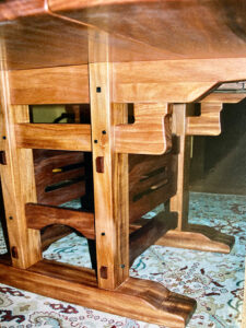 Detail African Mahogany Greene and Greene Dinner Table