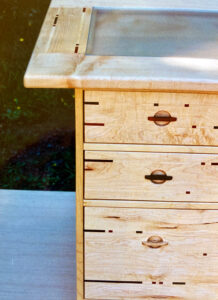 Detail Hard Rock Maple Desk Inlays